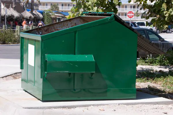 Opening a Roll-Off Dumpster Door, Residential Dumpster Rental, Commercial Dumpster Rental, Fort Myers Dumpster Rental Services 